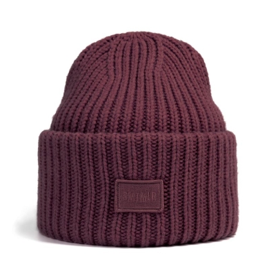 Smith&Miller knitted beanie in vermilion - material mix wine red - 1 piece