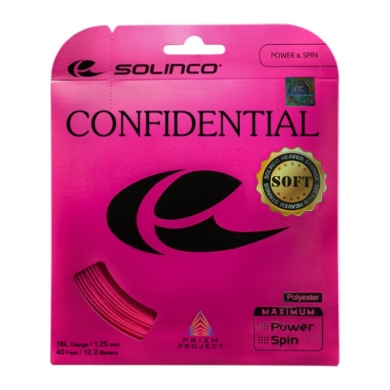 Solinco Tennis String Confidential (Durability+Feel) grey 12m Set (Kopie)