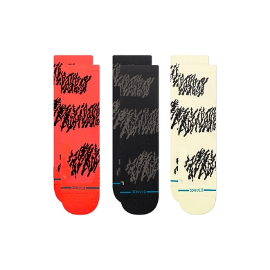 Stance Running Socks Crew Glacier Light black/red/yellow - 3 pairs