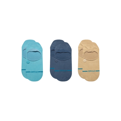 Stance Daily Socks No Show Icon blue/brown - 3 pairs