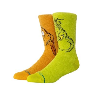 Stance Daily Sock Grinch and Max Crew lime green/orange - 1 pair