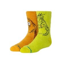 Stance Kids' Day Sock Grinch and Max Kids Crew lime green/orange - 1 Pair