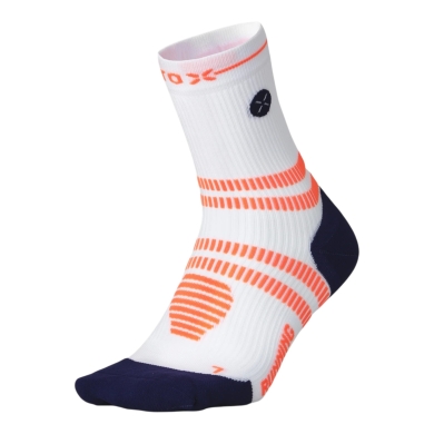 STOX Energy Socks Running Compression Ankle Socks (targeted compression) white/orange ladies - 1 pair