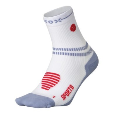STOX Energy Socks Sports Sock Compression Sports Ankle Socks (targeted compression) white/blue/red ladies - 1 pair