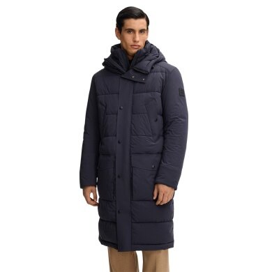 STRELLSON Winter Coat Crasher (Quilted Coat, Wind and Water Resistant) Dark Blue Men's