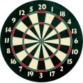 Sunflex Deluxe Dartboard including 6 Darts (Paper dartboard in tournament size)