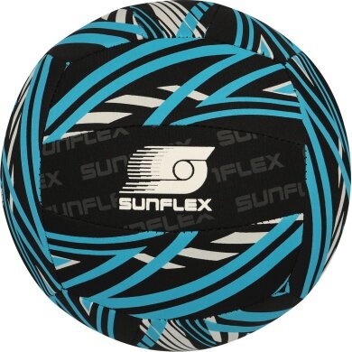 Sunflex Volleyball Beach and Funball Action Pro Neoprene (Size 5) - durable, elastic, soft, robust - black/blue - 1 ball