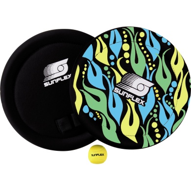 Sunflex Throwing Game Skilly Set Fireworks - elastic finger loops, neoprene black/blue/green - 1 set