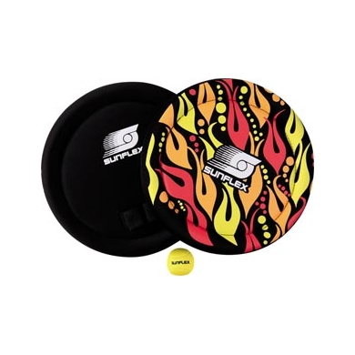 Sunflex Throwing Game Skilly Set Fireworks - elastic finger loops, neoprene black/red/yellow - 1 set