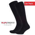 Sympatico Knee Socks 55040 (Organic Cotton) black - 2 pairs