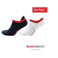 Sympatico Daily Sock Sneaker Ari (padded heel and toe) navy blue/white - 2 pairs