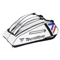 Tecnifibre Tennis Racket Bag Tour Endurance (Racket Bag, 2 Main Compartments, Shoe Compartment) 2025 White 12-Pack