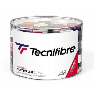 Tecnifibre Overgrip Players Last 0.7mm (Sweat absorption/durability) sorted 48-pack box