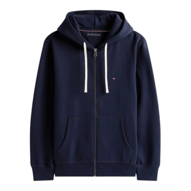 Tommy Hilfiger Full Zip Fleece Hoodie (Cotton Blend) navy blue Men's