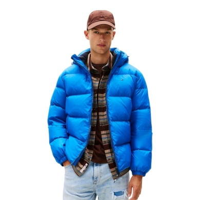 Tommy Jeans Winter Down Jacket Essential Down Jacket EXT with Hood (warm, water-repellent) indigo blue Men's