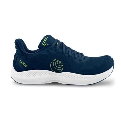 Topo running shoes Fli-Lyte 6 (lightweight, wider toe box) navy blue/lime men's