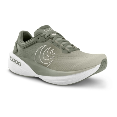Topo Running Shoes Phantom 4 (Cushioning, wider toe box) khaki/white Men's