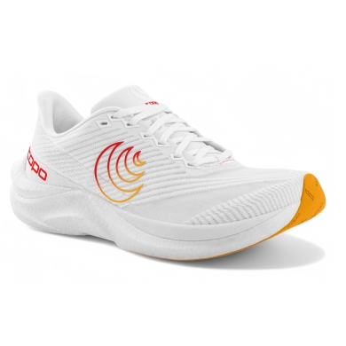 Topo Running Shoes Cyclone 3 (Lightweight, wider toe box) white/sunset men's