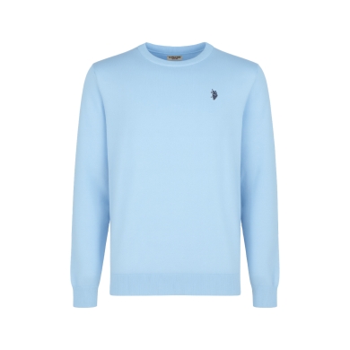 U.S. Polo Assn. Crewneck Jumper US16859 (100% Cotton) light blue Men's