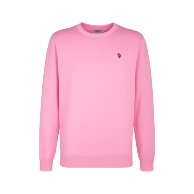 U.S. Polo Assn. Crewneck Jumper US16859 (100% Cotton) light pink Men's