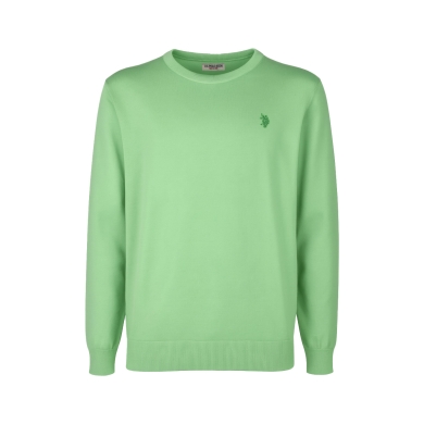 U.S. Polo Assn. Crewneck Jumper US16859 (100% Cotton) sage green men's