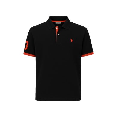 U.S. Polo Assn. Leisure Polo US16927 (100% Cotton) black men's