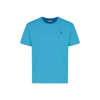 U.S. Polo Assn. Casual T-shirt US16821 (Cotton) ocean blue Men's