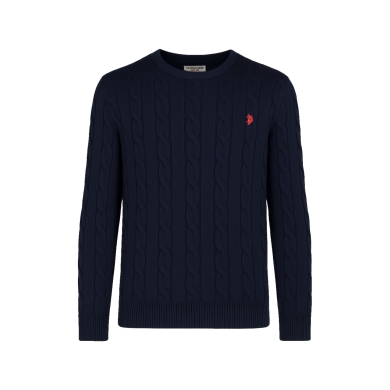 U.S. Polo Assn. Jumper R-Neck US16869 (100% Cotton) navy blue Men's