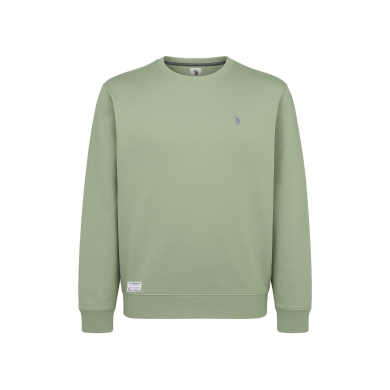 U.S. Polo Assn. Sweatshirt Garment Dyed (100% Cotton) sage green men's