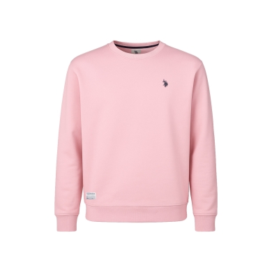 U.S. Polo Assn. Sweatshirt US16956 (100% cotton) light pink men's