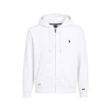 U.S. Polo Assn. Hooded Sweatshirt (100% Cotton) white Men's