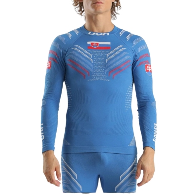 UYN Functional Long Sleeve Shirt Natyon 3.0 Slovakia Turtle Neck Tight-fitting Underwear Blue Men's
