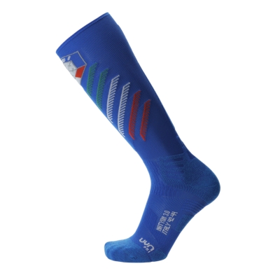 UYN Ski Sock Natyon 3.0 Italy (Knee Socks) blue/white/green/red - 1 Pair