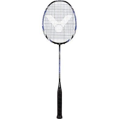 Victor Badminton racket V-4000 Wave Tech (88g/head heavy/medium) black/blue - strung -