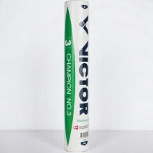 Victor Badminton Balls Champion No.3 Natural Feather White Pack of 12