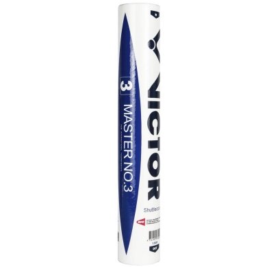 Victor Badminton Balls Master No.3 Natural Feather White Pack of 12