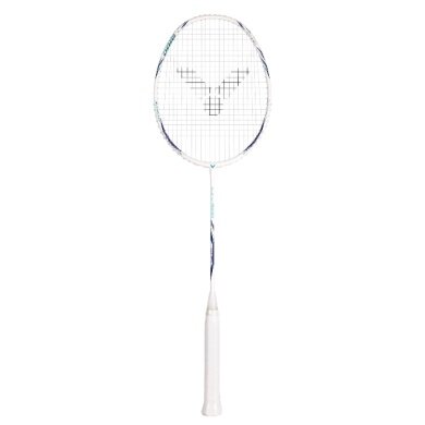 Victor Auraspeed 8100 A Badminton Racket (balanced/flexible) white/blue - strung -