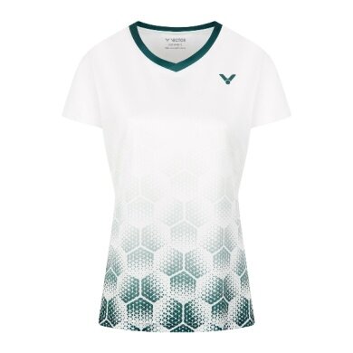 Victor Sport Shirt T-54103 A (100% Polyester) white/green ladies