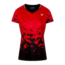Victor Sport Shirt T-54101 D (100% Polyester) red/black Ladies