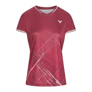 Victor Sport Shirt T-64103 D (100% Polyester) burgundy Ladies
