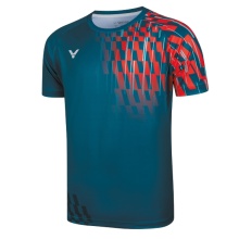 Victor Sport T-shirt T-50001TD G (100% Polyester) blue/red Men's