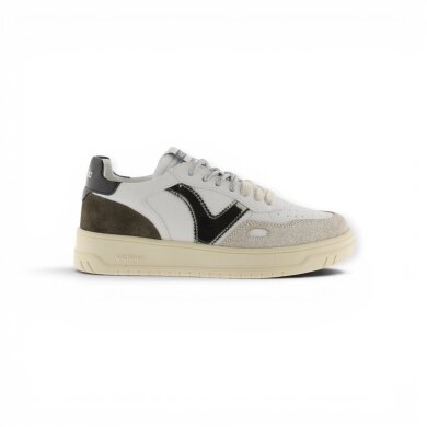 Victoria Sneakers Seul (Leather Effect/Suede & Metal) - White/Khaki Green Ladies