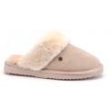 Warmbat slippers Flurry suede with merino sheepskin light brown ladies