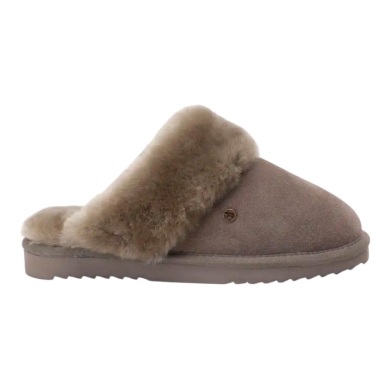 Warmbat Slippers Flurry Suede with Merino Sheepskin moss/light brown Ladies