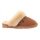 Warmbat slippers Flurry suede tape with merino sheepskin cognac brown ladies