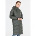 Weather Report Winter Down Coat Audrey Long Puffer Jacket W-Pro 5000 (waterproof, windproof) dark grey ladies