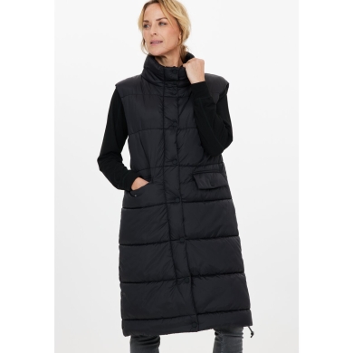 Whistler Winter Quilted Gilet Amaretto Long Puffer Vest (breathable, warm, water-repellent) black ladies