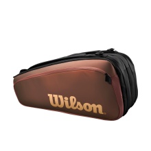 Wilson Tennis Racket Bag Super Tour Pro Staff V14 (Racket Bag, 2 Main Compartments) Bronze Brown 9 Racket