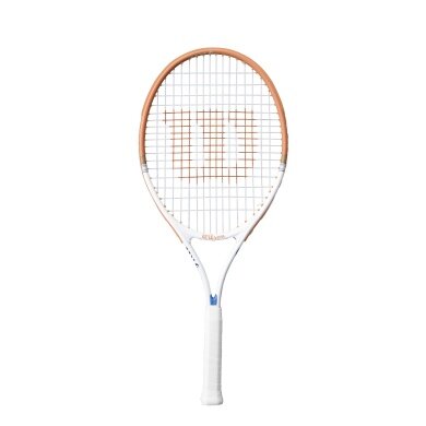 Wilson Kids' Tennis Racket Roland Garros Elite 25in (9-12 years) 2026 white/brown - pre-strung -