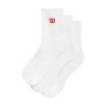 Wilson Tennis Socks Quarter Logo White Men's - 3 Pairs